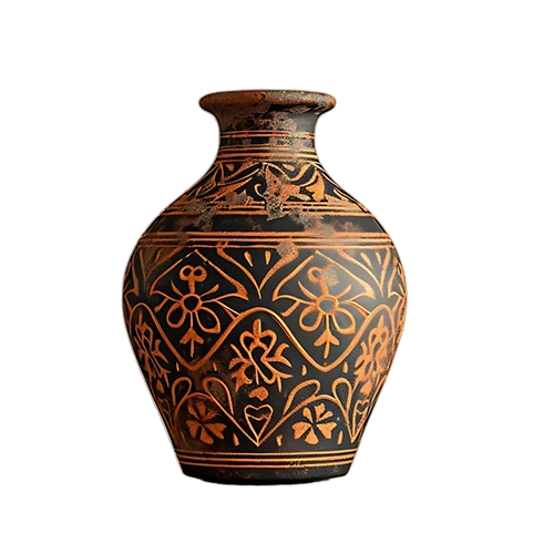 گلدان میناکاری مدل سفالی مجموع