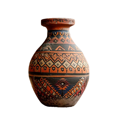 گلدان سفالی مدل برجسته بنسایی