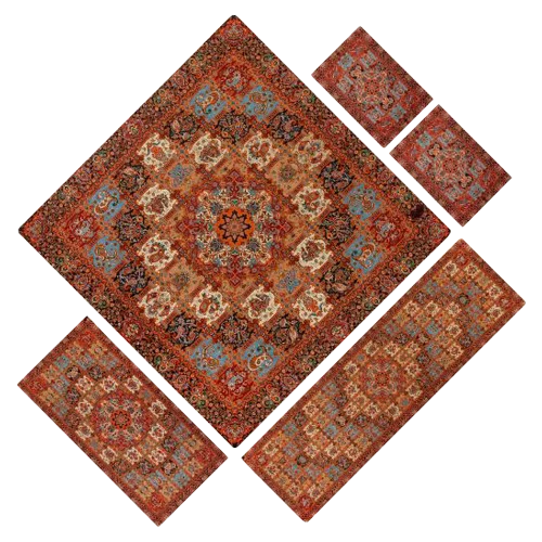 رومیزی ترمه نگین خاتم یزد طرح 