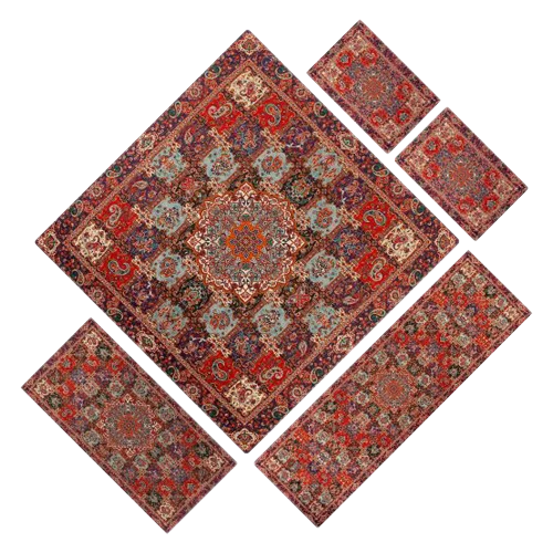 رومیزی ترمه مدل خشتی